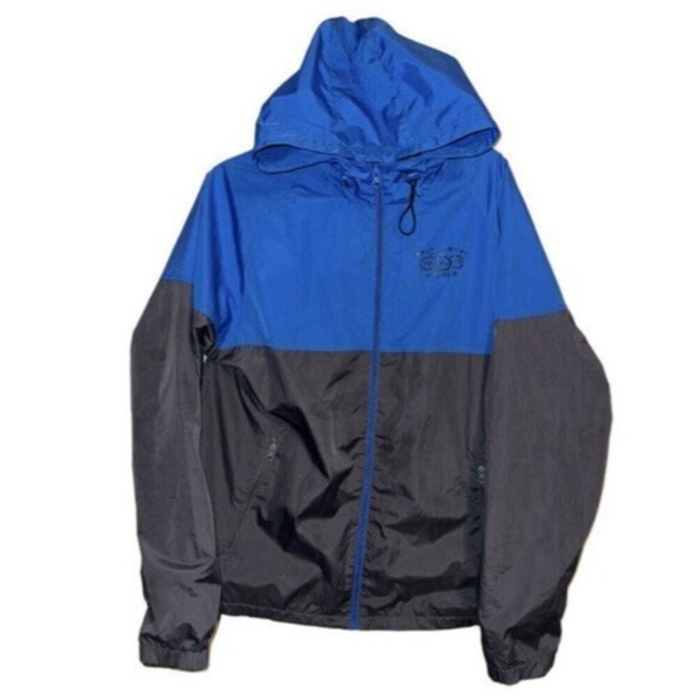 Walt Disney World Parks Windbreaker Jacket 1971 Blue Gray Full Zip Mesh Lined M